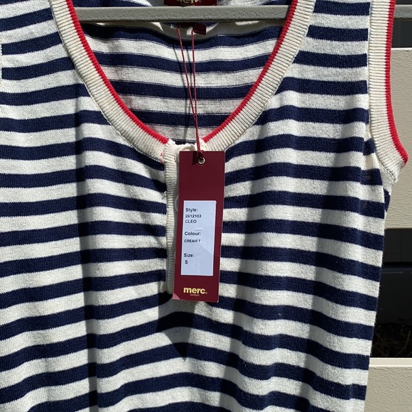 NWT Merc London stripped sleeveless top - Picture 3 of 5